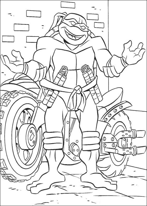 Plansa de colorat cu Testoasele ninja 37 65